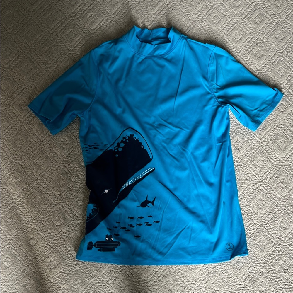 Blue Graphic Short Sleeve Shirt